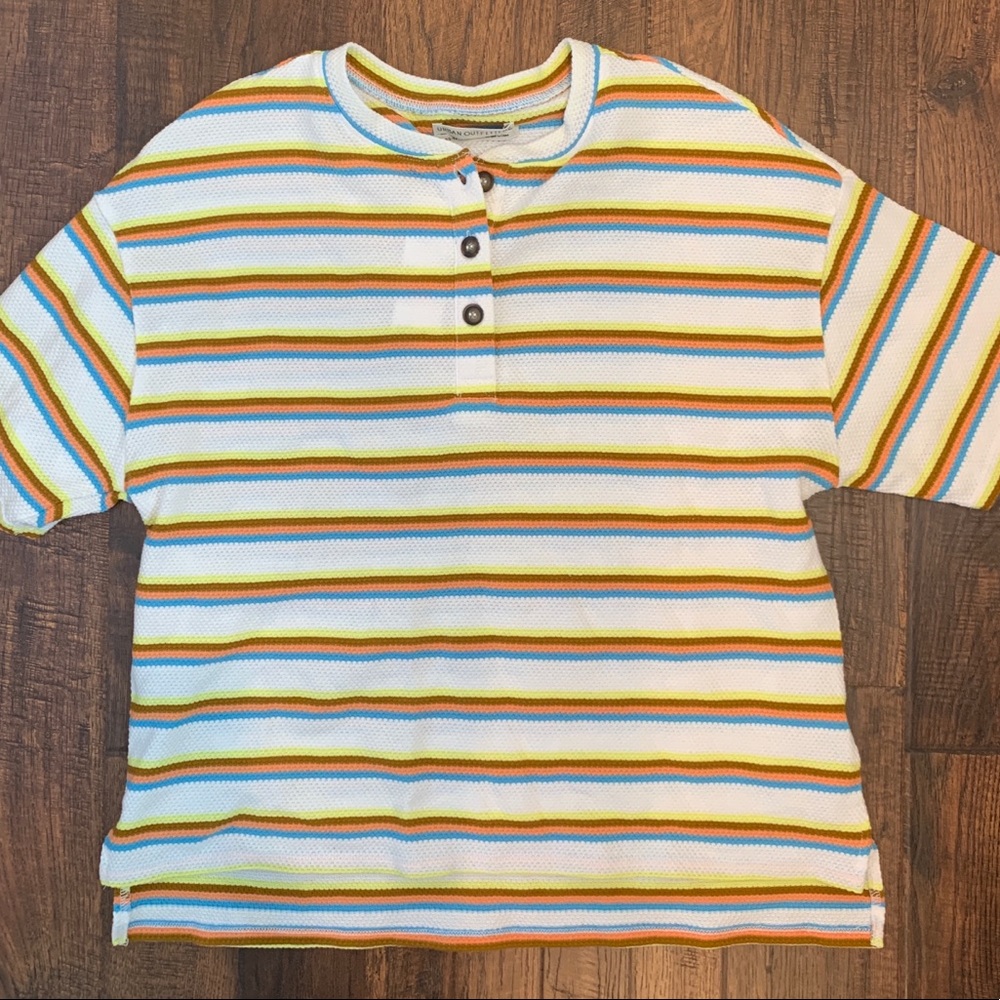 Multi colored striped tee